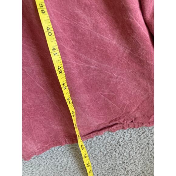 Vintage Express Midi Dress 1 Medium Tank Pockets Jersey Round Neck Stone Red 80s - Picture 8 of 13